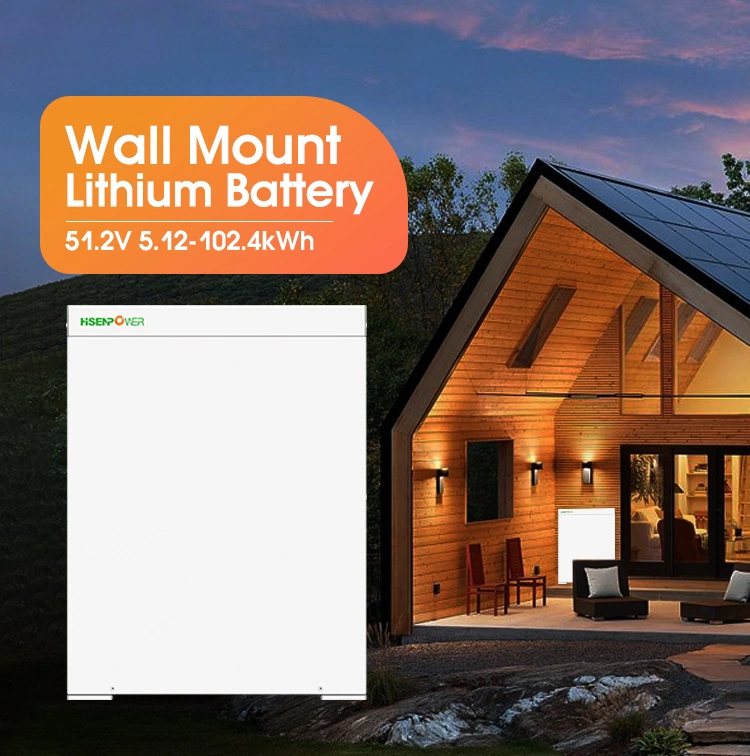 Household Energy Storage Wall Mounted LiFePO4 48V Lithium Ion Battery Pack 100ah 5.12kwh Home Ess Solar Battery